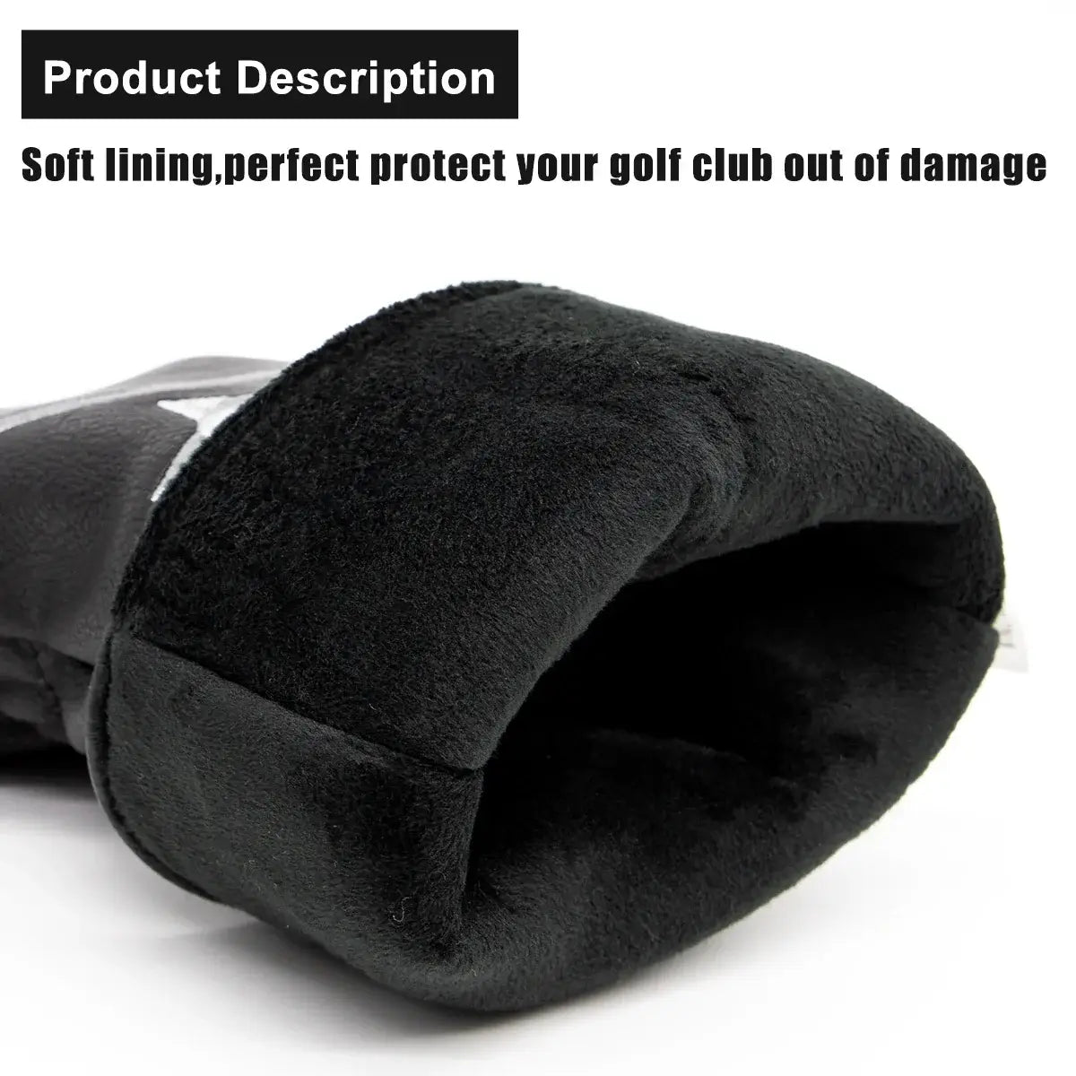 Aliennana Golf Club Headcover Set, Black Ninja Driver Head Cover Sportsman Specialty Products