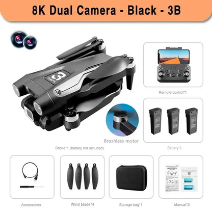 Z908 Pro Max GPS Drone Brushless 8K HD Dual Camera Optical Flow Obstacle Avoidance Sportsman Specialty Products