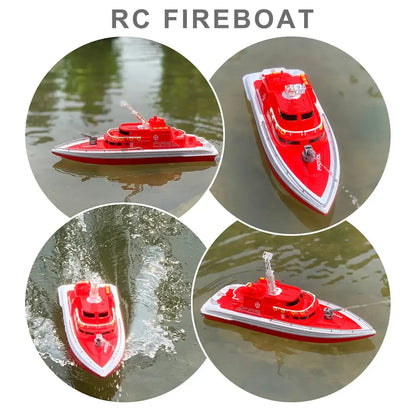 RTR Remote Control Boat H158 H160 Fire Rescue With Water Spray 20km/H Sportsman Specialty Products