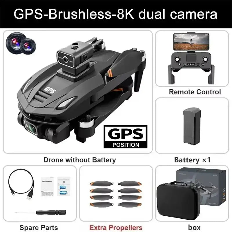 V168 Pro MAX Drone 8K Professional Dual HD Camera GPS 5G Sportsman Specialty Products