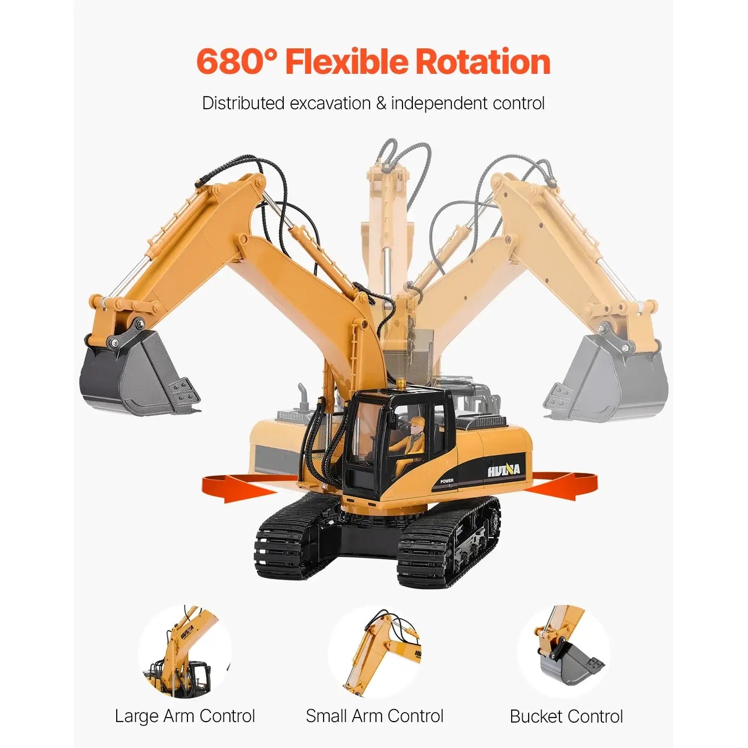 VEVOR 2.4G Remote Control Excavator Dump Truck 3 in 1 Sportsman Specialty Products