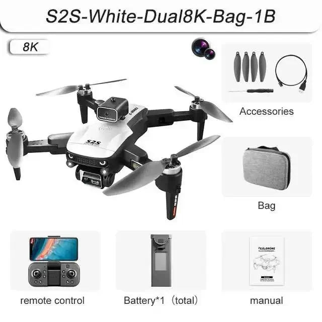 S2S Mini Drone 4k 8K HD Camera Obstacle Avoidance Aerial Photography Sportsman Specialty Products