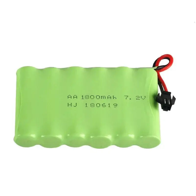 7.2V 1800mAh NiCD AA Battery for Rc Toys Cars Tanks Robots, green rechargeable battery pack