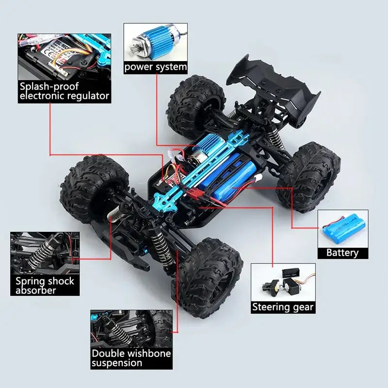 ZWN KF18 1:14 Brushless RC Car With LED Light Professional Sportsman Specialty Products