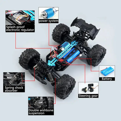 ZWN KF18 1:14 Brushless RC Car With LED Light Professional Sportsman Specialty Products