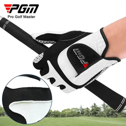 Professional Golf Gloves Microfiber available in black and white, designed for superior grip and comfort on the golf course.
