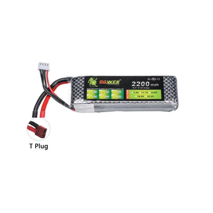 Lipo Battery 2S 3S 4S in various capacities including 1500mAh, 2200mAh, 4200mAh, and 5200mAh with T plug connector.