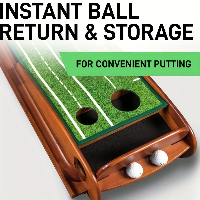 Sportsman Specialty Products PRACTICE Putting Mat - Indoor Golf Putting Green with 1/2 Hole Training