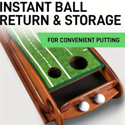 Sportsman Specialty Products PRACTICE Putting Mat - Indoor Golf Putting Green with 1/2 Hole Training