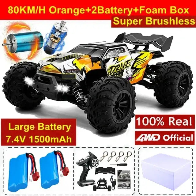 4WD 1:16 80KM/H Super Brushless 50KM/H Brushed RC Car 4x4 Sportsman Specialty Products