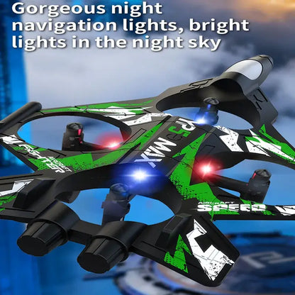 Foam plane 2.4G wifi RC fighter jet stunt rolling LED color light