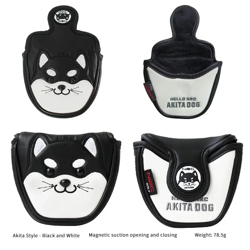 Golf Wood Head Cover for Driver Fairway Hybrid Cute Akita Golf Putter Cover Sportsman Specialty Products
