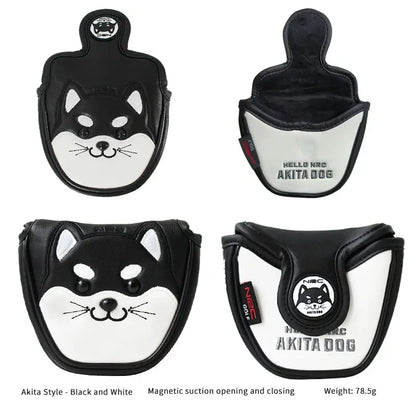 Golf Wood Head Cover for Driver Fairway Hybrid Cute Akita Golf Putter Cover Sportsman Specialty Products