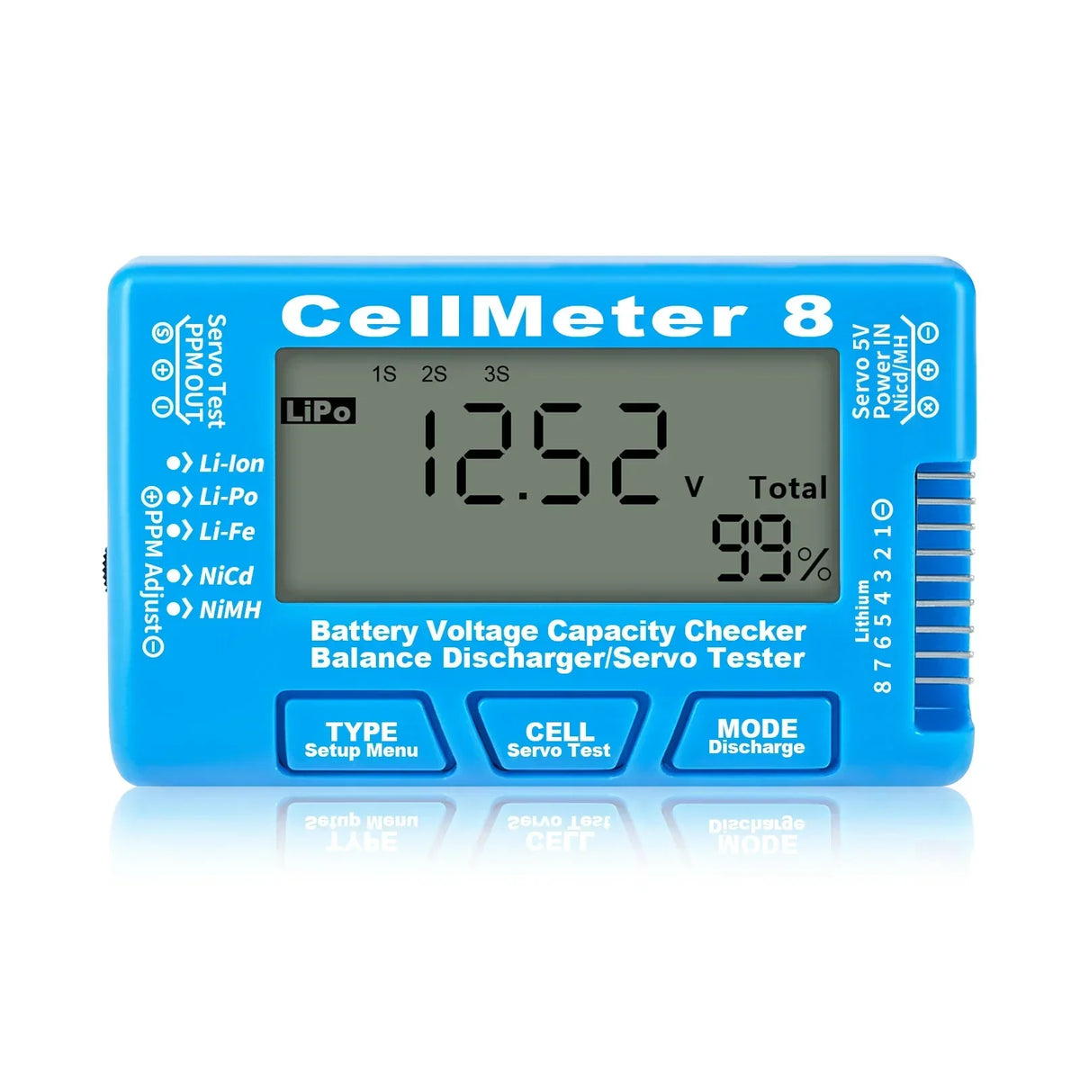 CellMeter-8 LCD Digital Battery Capacity Checker RC 1-8S battery