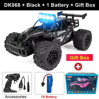 116 RC Car Remote Control DK068 black buggy with remote and battery in gift box