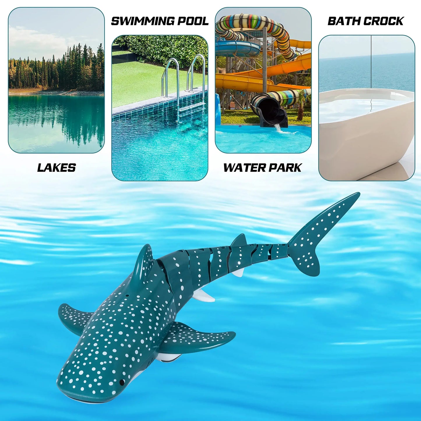 Rc Shark whale Spray Water Toy Remote Controlled