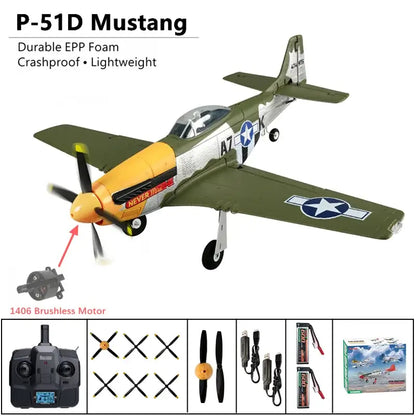 RC Plane P51D Mustang RTF5CH 3D/6G Fixed-Wing Airplane - 