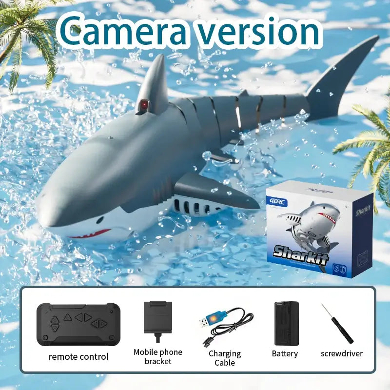 Remote Control Shark Boats High Simulation Shark 4K Camera