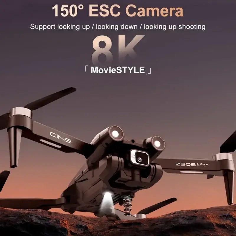 Z908 Pro Max GPS Drone Brushless 8K HD Dual Camera Optical Flow Obstacle Avoidance Sportsman Specialty Products