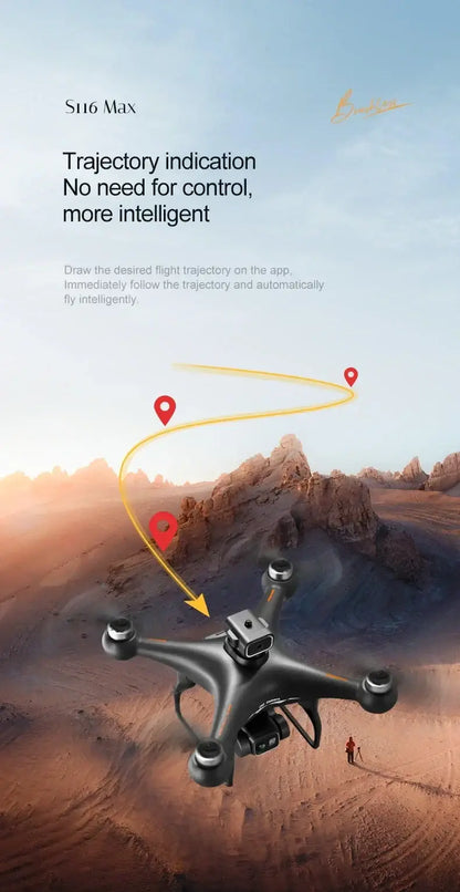 S116 MAX Drone Professional with 3 Batteries 8K Dual Camera Optical Sportsman Specialty Products