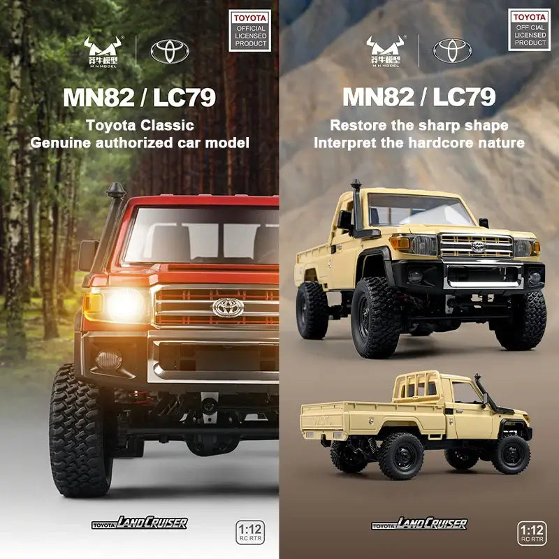 ZWN MN82 1:12 Retro Rc Car With LED Lights Full-scale Simulation LC79 Professional Sportsman Specialty Products