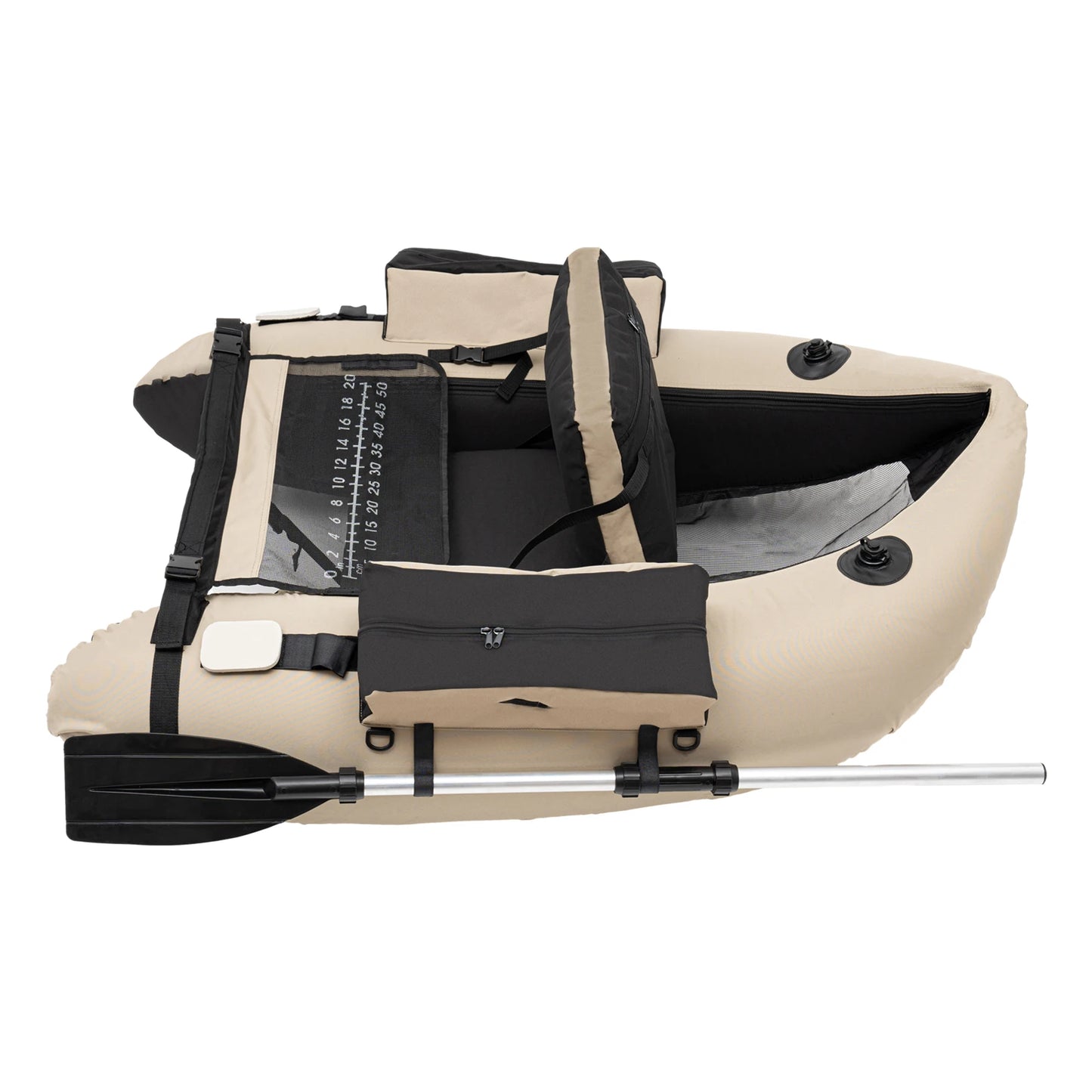 Inflatable Fishing Boat Khaki Portable Fishing Raft