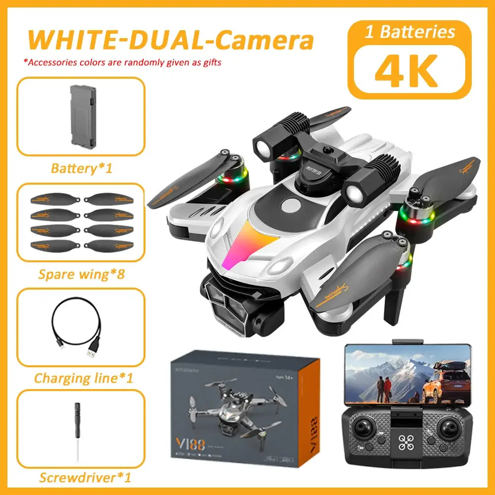 KBDFA V188 Drone 8K HD Aerial Professional Dual Cameras Optical Sportsman Specialty Products