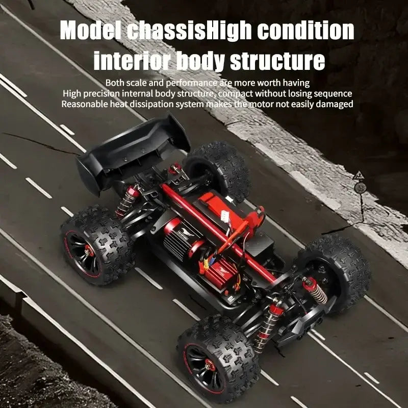 9522 PRO 85KMH High speed RC Car showing high condition interior body structure with robust chassis design.