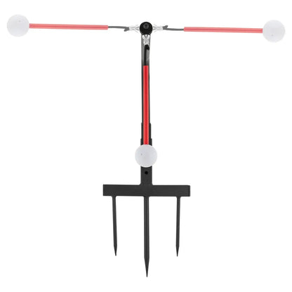 Golf Swing Trainer with red accents and white balls for swing practice, enhancing golf skills and technique.