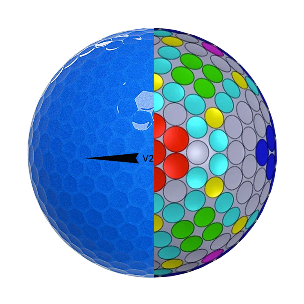 Caiton Blue Golf Balls – 6pcs or 3pcs, Dual-Layer Crystal Finish