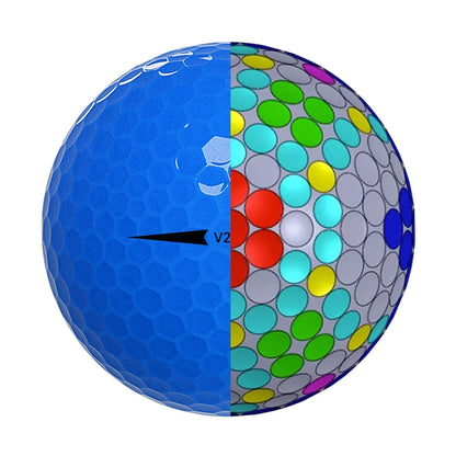 Caiton Blue Golf Balls – 6pcs or 3pcs, Dual-Layer Crystal Finish