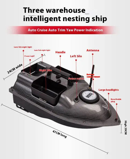 Rc Bait Boat 500m Auto Driving Return V900 Gps 40 Points Sonar Sportsman Specialty Products