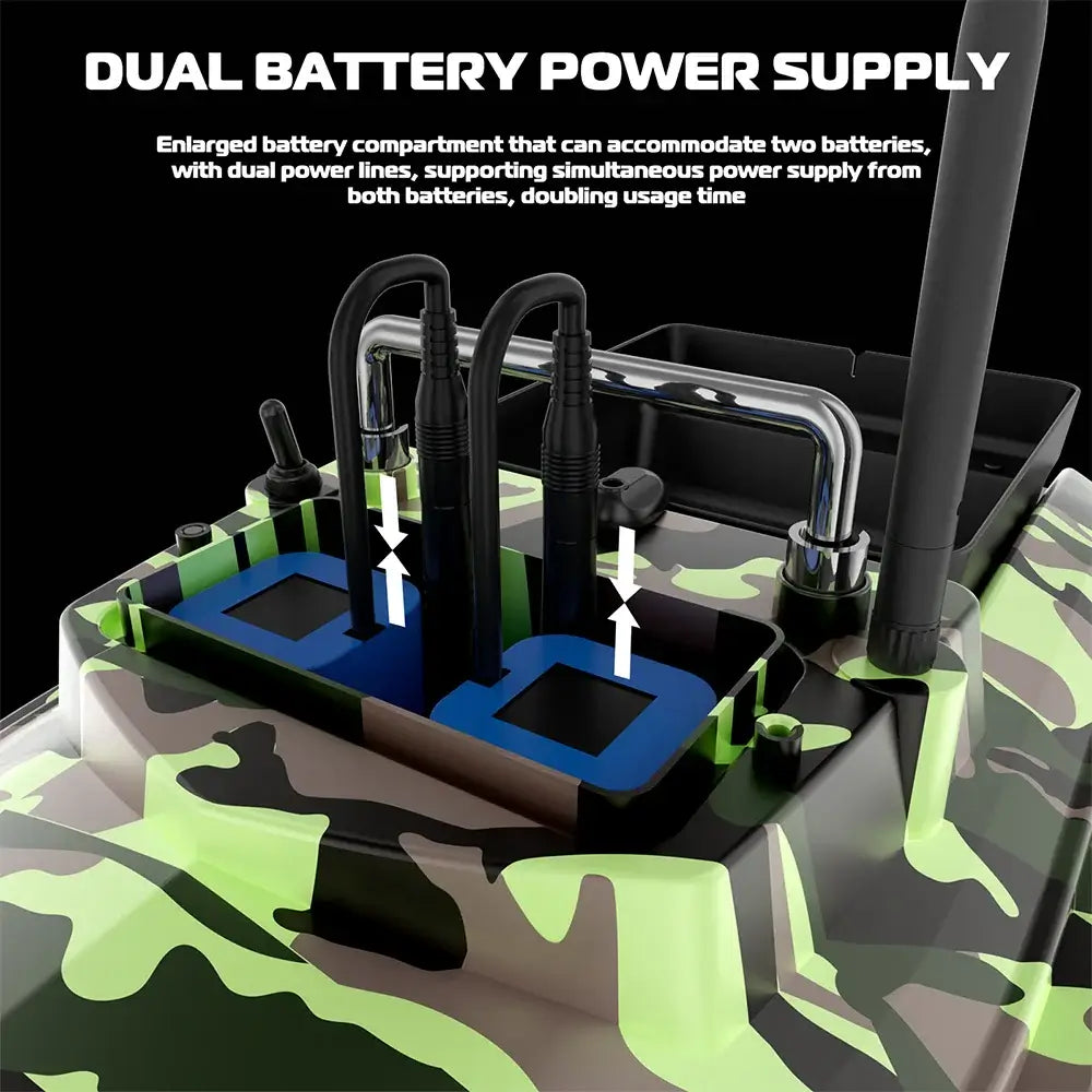 RC Fishing Bait Boat,2KG Load,500M Control, Low Battery ,VX Sportsman Specialty Products