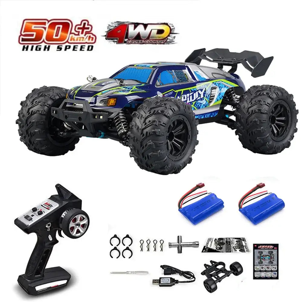 75KMH or 50KMH 4WD RC Car with LED Remote Control Cars# 1:16 75KM/H or 50KM/H 4WD RC Car with LED Remote Control Cars Experience high-performance off-road racing with this dual-speed 4WD RC car, engineered for both competitive enthusiasts and casual drive