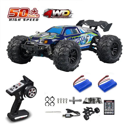 75KMH or 50KMH 4WD RC Car with LED Remote Control Cars# 1:16 75KM/H or 50KM/H 4WD RC Car with LED Remote Control Cars Experience high-performance off-road racing with this dual-speed 4WD RC car, engineered for both competitive enthusiasts and casual drive