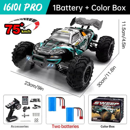 WLtoys 16101 Pro 1:16 75KM/H 4WD RC Car With LED Light Sportsman Specialty Products