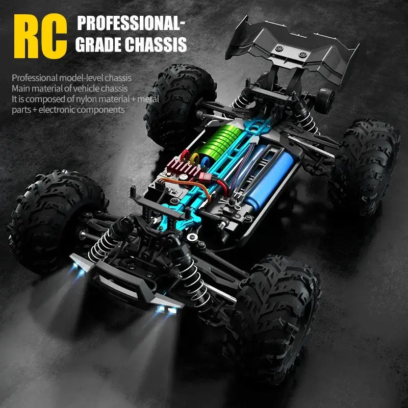 1:16 70KM/H Or 50KM/H 4WD RC Car With LED Remote Control Cars Sportsman Specialty Products