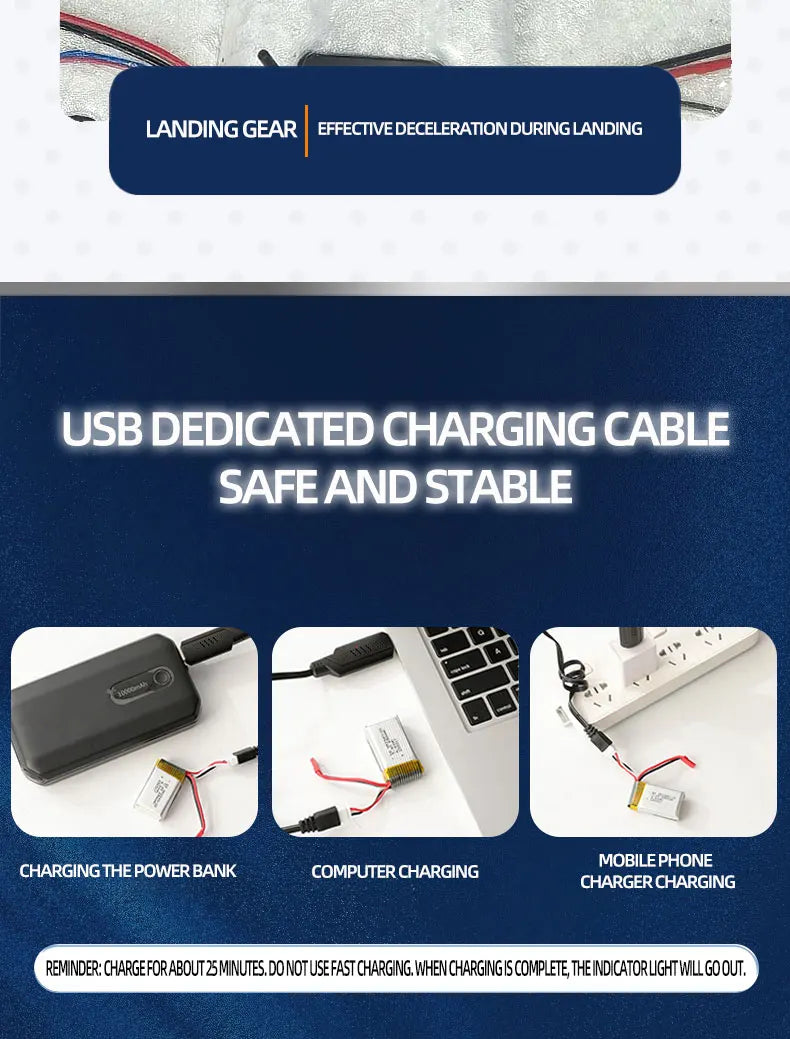 USB dedicated charging cable safe and stable for F-35 Fighter Jet EPP Material With Gyroscope.