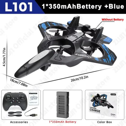 L101 RC Foam Airplane Glider Flying 2.4G With LED Lights