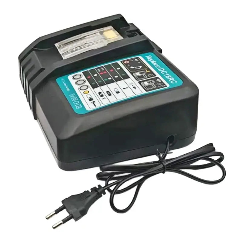 Lithium Ion Battery 3A Charger DC18RC for Makita 18V 14.4V with power cable and charging indicators