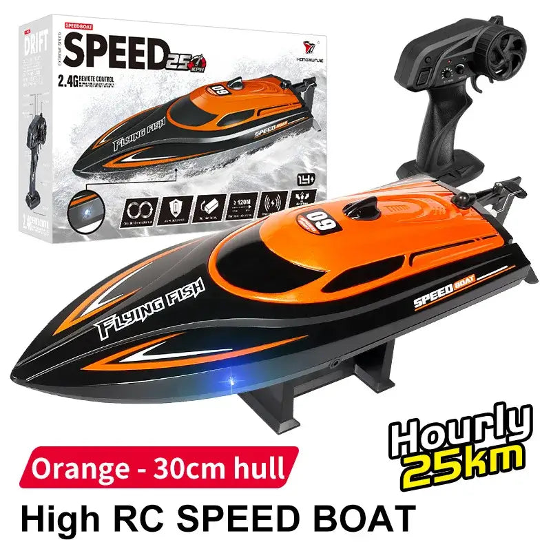Children 2.4GHz RC Speedboat Toys 25km/h Waterproof High Speed Electric Sportsman Specialty Products