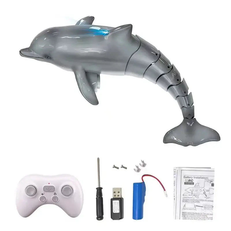 Rc Dolphin Whale Spray Water Light Shark Toy Remote Controlled Boat Sportsman Specialty Products