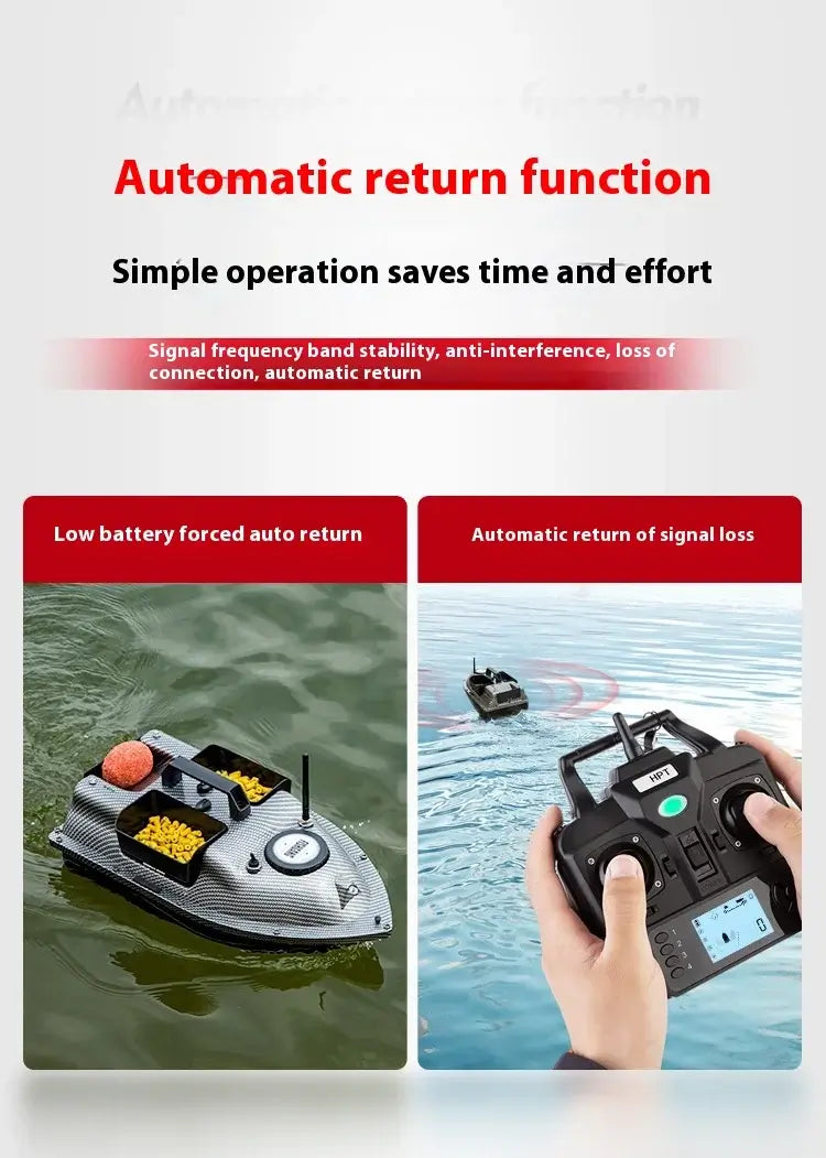 Rc Bait Boat 500m Auto Driving Return V900 Gps 40 Points Sonar Sportsman Specialty Products