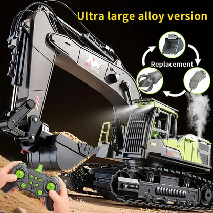 Remote Control Excavator Toys in ultra large alloy version with remote control and detailed features.