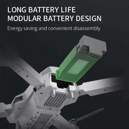 New E88 RC Drone modular battery design featuring long battery life for energy saving and easy disassembly.