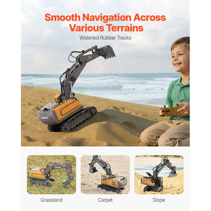 VEVOR 2.4G Rc Excavator 1:20 Scale with Lights & Sounds Construction Vehicle Sportsman Specialty Products