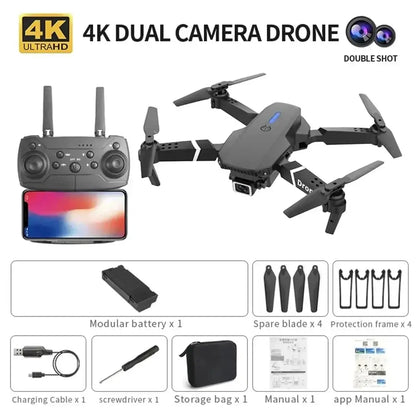 Professional Drone E88 4K Wide-Angle HD 1080P Camera WiFi FPV Sportsman Specialty Products