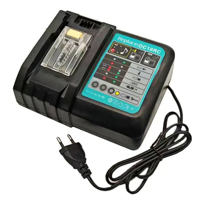 Lithium Ion Battery 3A Charger DC18RC for Makita 18V 14.4V with power cable and charging indicators
