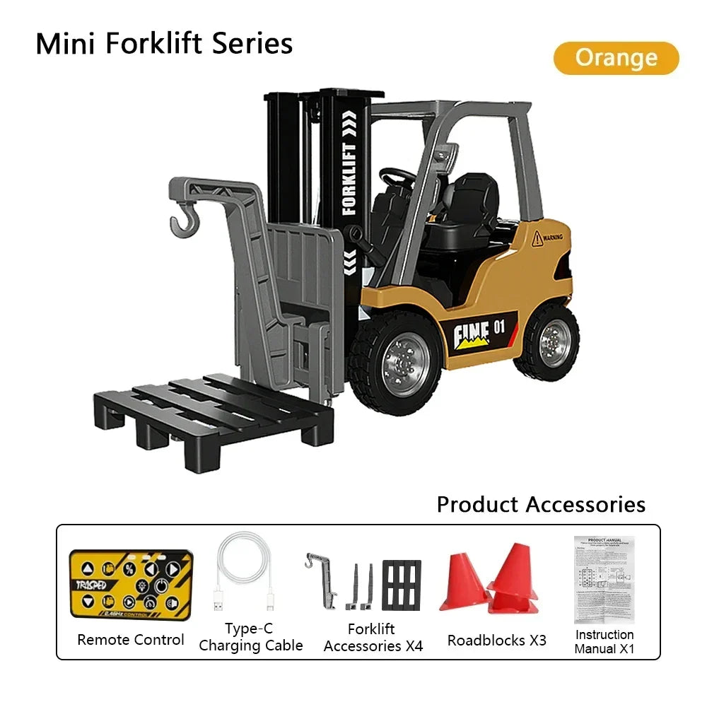 Rc Excavator 1/64 Mini Alloy Remote Controlled Engineering Vehicle