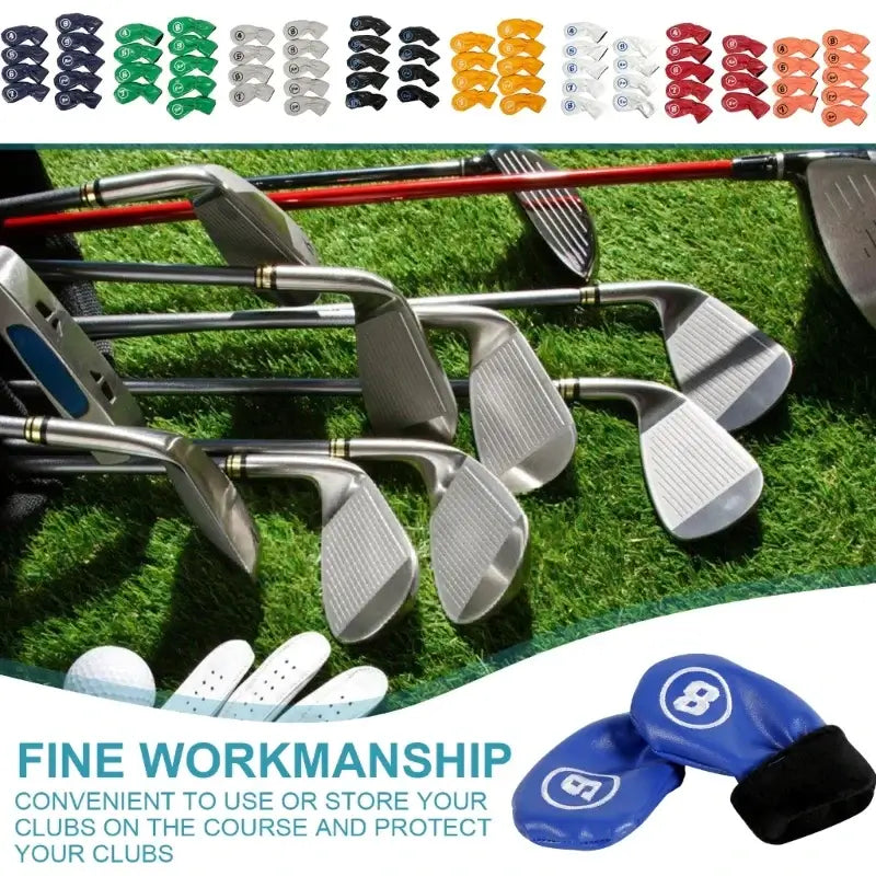 Golfs Iron Cover Iron Head Cover Golfs Head Cover Color PU Leathers Sportsman Specialty Products